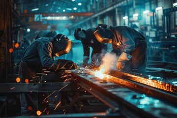 male welder working in a factory