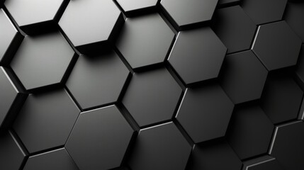 Modern Black Hexagon Texture for High-Tech Design