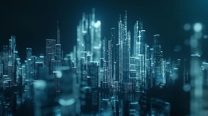 A futuristic cityscape crafted from lines of code, showcasing the transformative impact of software development on shaping the digital landscapes of tomorrow.