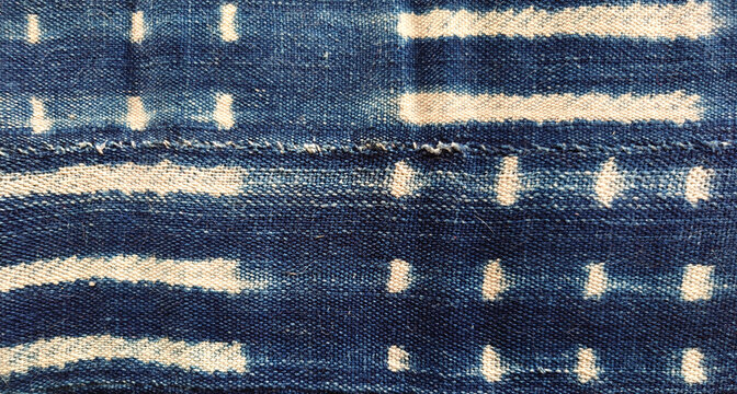 indigo African mud cloth (bogolan) from Mali