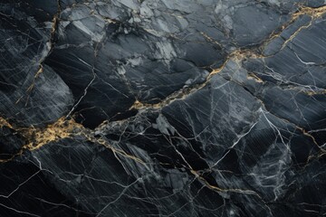 Luxurious Black Marble with Gold Veins Texture