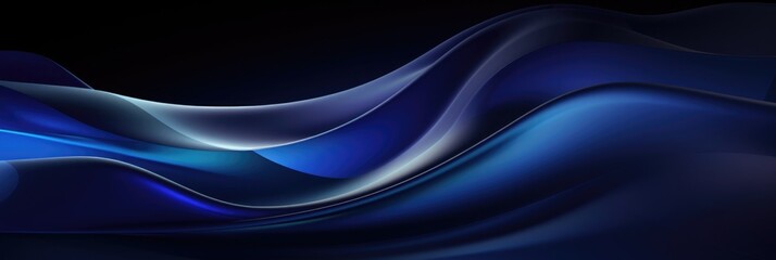 Naklejka premium Smooth Blue Waves Abstract Background