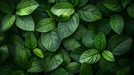 A nature background featuring an abstract green leaf texture. - obrazy, fototapety, plakaty
