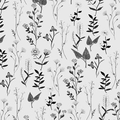 Pattern flower floral spring blossom illustration vector fabric textile design leaf leaves