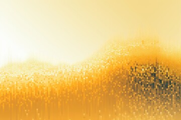 Golden Hexagonal Pixels Gradient Abstract Background