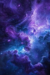Abstract Cosmic Background in Purple and Blue