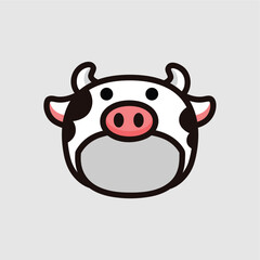 Cute White Cow Shaped Hat
