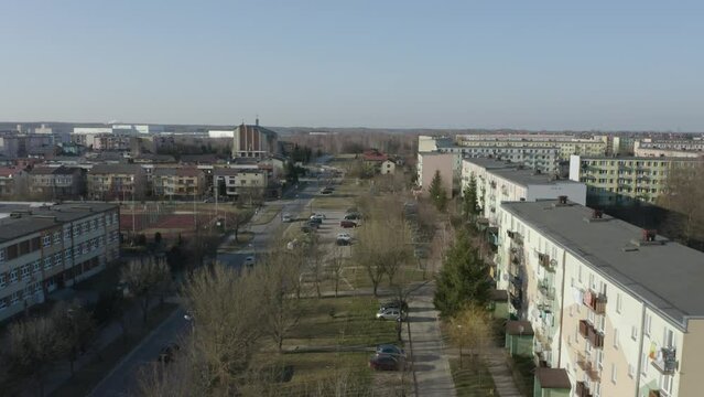 Beautiful Housing Estate Opoczno Aerial View Poland