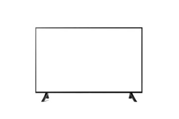 mockup of a large modern black TV on a white background --ar 3:2 Job ID: 5398276c-78d8-487f-b60b-cff760bd797e
