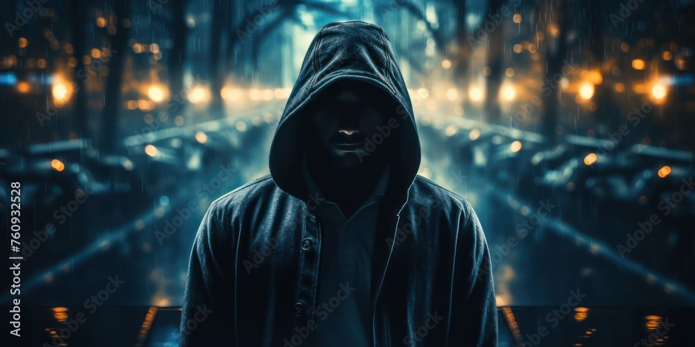 Poster anonymous hacker concept generative ai
