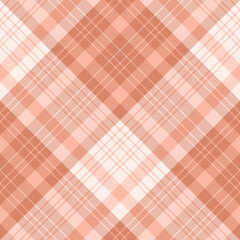 Seamless pattern in cute peach color for plaid, fabric, textile, clothes, tablecloth and other things. Vector image. 2