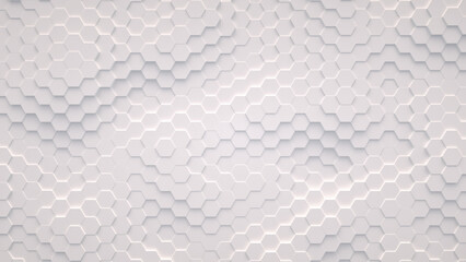 Abstract background from white hexagons