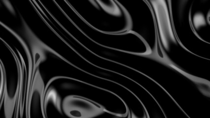 Obraz premium Smooth silk wavy black cloth. Abstract noise dark background.