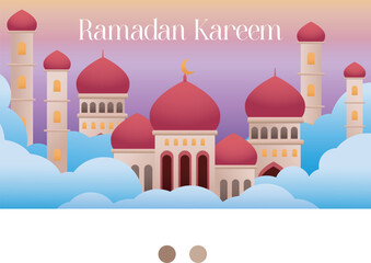 ramadan kareem background for greeting card