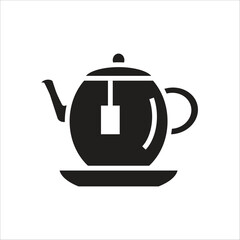 tea pot vector icon line template