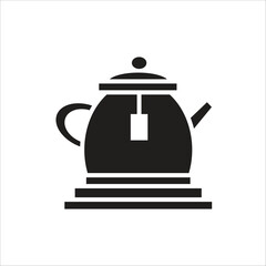 tea pot vector icon line template