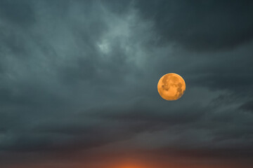 Moon in sunrise