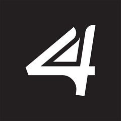 number 4 logo design , Number 4 Logo Vector Images