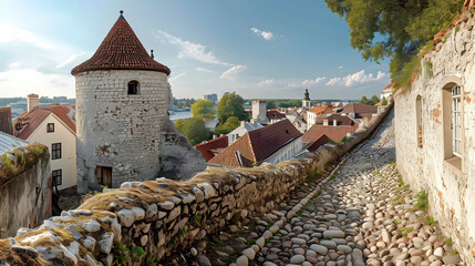 Beautiful landscape of Veveri Castle in Czech republic - obrazy, fototapety, plakaty