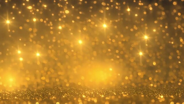 Glittering golden sparkle video