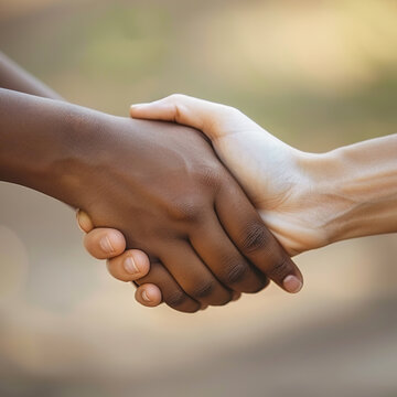 Hands With Different Skin Colors On White Background Making A Heart Shape, Anti Racism Concept