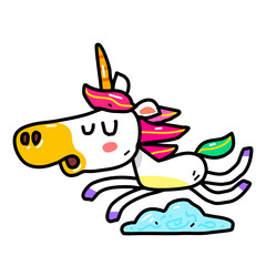 Unicorn character doodle