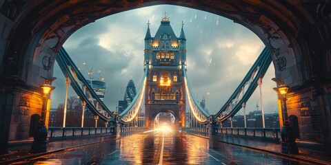 Tower Bridge in London - obrazy, fototapety, plakaty