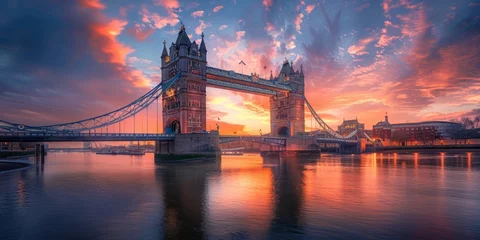 Schapenvacht deken met foto Tower Bridge Tower Bridge in London
