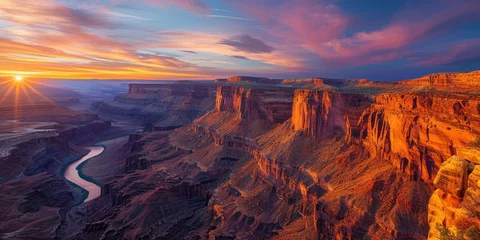 Türaufkleber breathtaking view of Grand Canyon Colorado in USA at sunrise © toomi123
