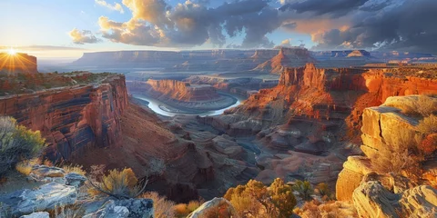 Photo sur Plexiglas Arizona breathtaking view of Grand Canyon Colorado in USA at sunrise