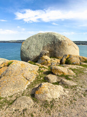 Landscape views of rock formations on Granite Island in Victor Harbor on the Fleurieu Peninsula, South Australia - 760951337