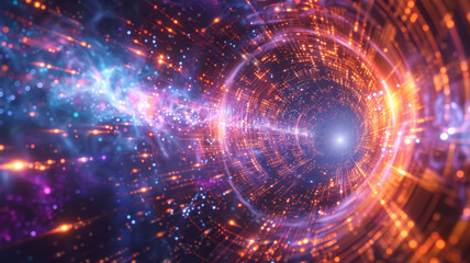 Orbital megastructure harnesses gas giant's energy with AI, electromagnetic harvesters, holographic command centers, and luminescent pathways.