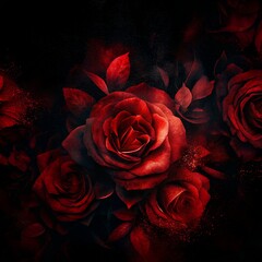 red roses background