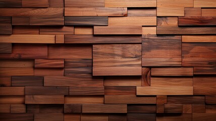Sophisticated Wooden Block Wall Design