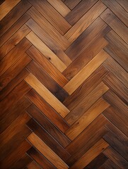 Intricate Herringbone Pattern of Polished Wood Flooring