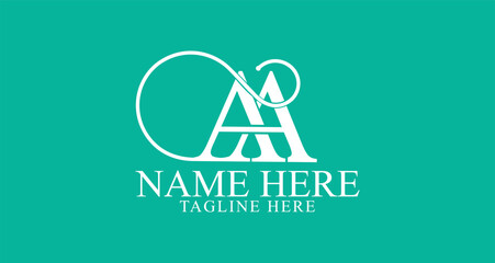 Luxury Elegant AA monogram logo design icon full editable vector template
