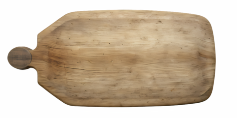 wooden board, cutting board all-standing with white / transparent background