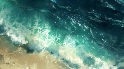 Wallpapers about the seaside, cold colors, a cool atmosphere, top-down,