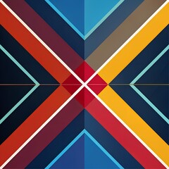 minimalist geometric pattern background with intersecting lines and vibrant contrasting colors