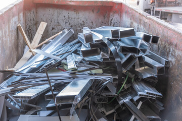 Scrap Metal in Junkyard ready for recycling