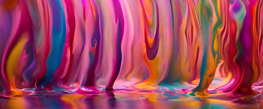colorful liquid on abstract background