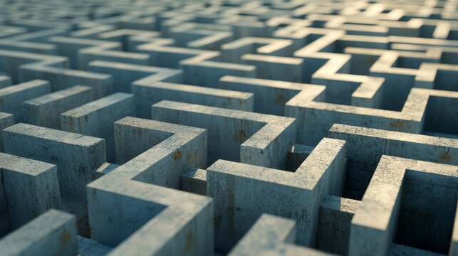 A D maze symbolizing problem-solving in the business world  AI generated illustration