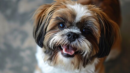 A devoted and loyal Shih Tzu dog with a playful demeanor  AI generated illustration