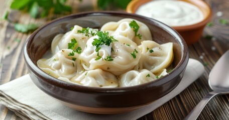 Russian Pelmeni - Juicy Meat Dumplings Perfectly Paired with Traditional Sour Cream