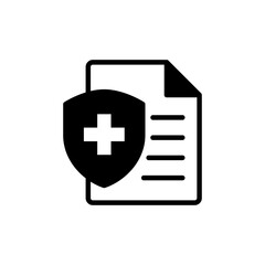 Fototapeta premium Medical insurance icon vector isolated on white background. health insurance icon