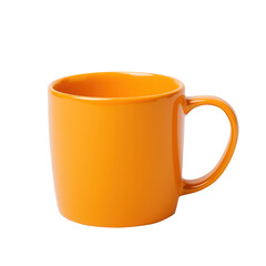orange cup isolated on transparent background, clipping path, png, 