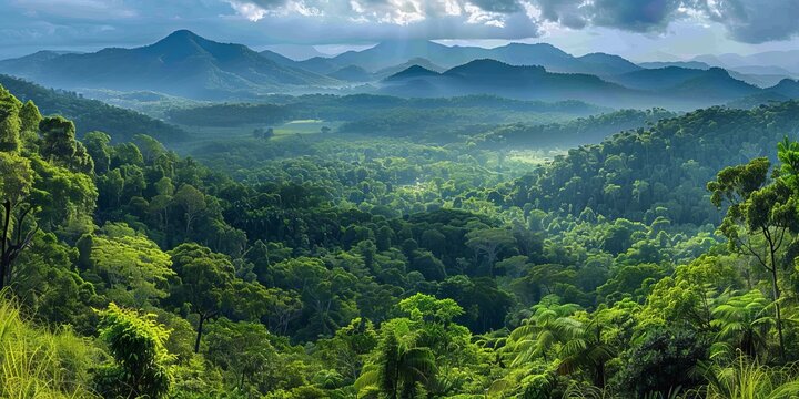 landscape of Tropical North Queensland in Australia