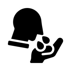 hemoptysis glyph icon