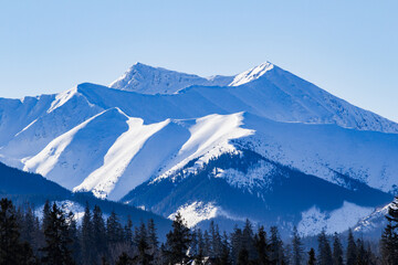 View at Western Tatra Mountains at winter - obrazy, fototapety, plakaty