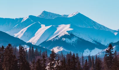 Papier Peint photo autocollant Tatras View at Western Tatra Mountains at winter